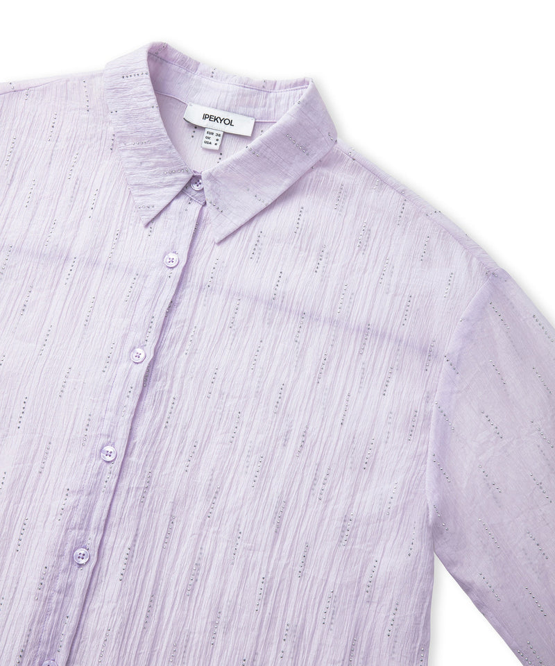Ipekyol Hotfix Printed Shirt Lilac