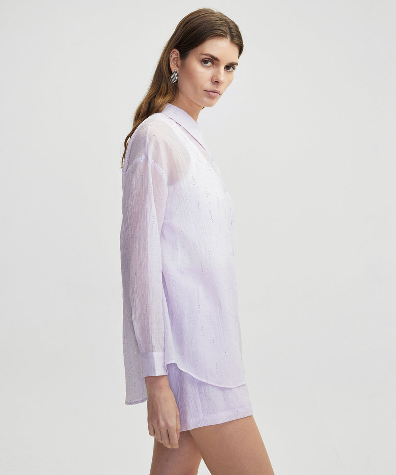 Ipekyol Hotfix Printed Shirt Lilac