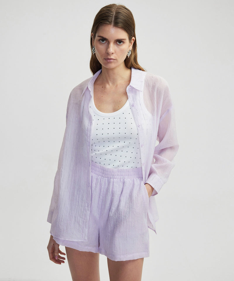 Ipekyol Hotfix Printed Shirt Lilac