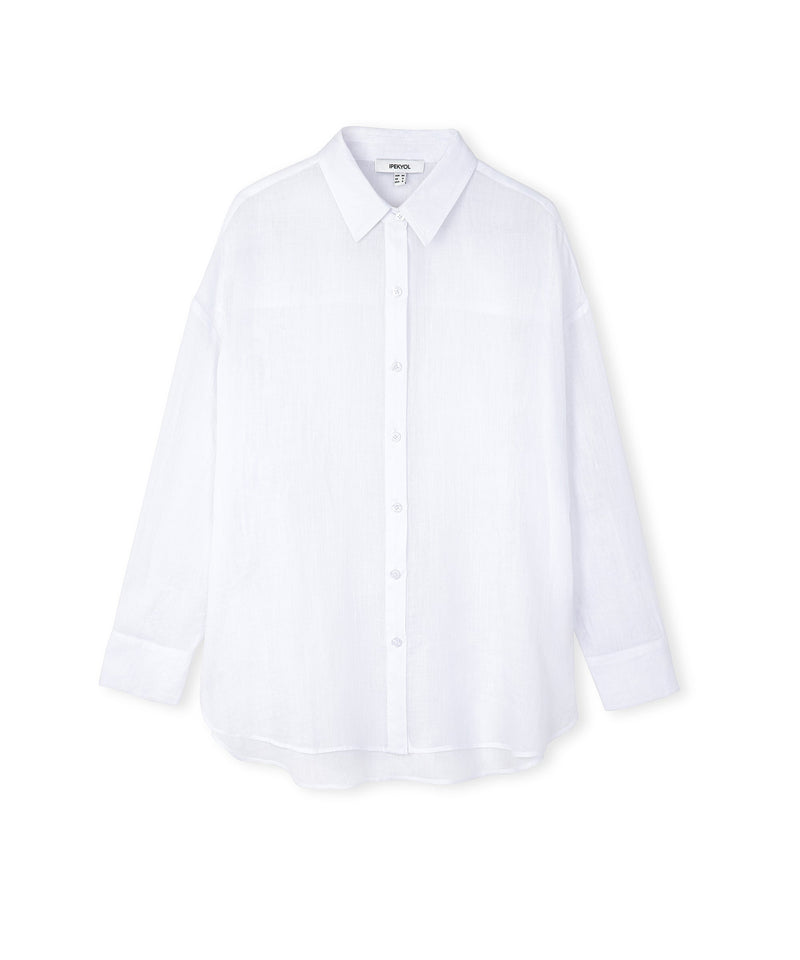 Ipekyol Loose Fit Linen Shirt White