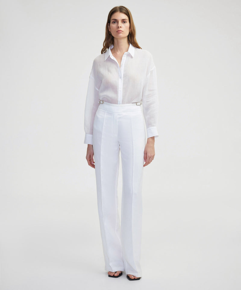 Ipekyol Loose Fit Linen Shirt White