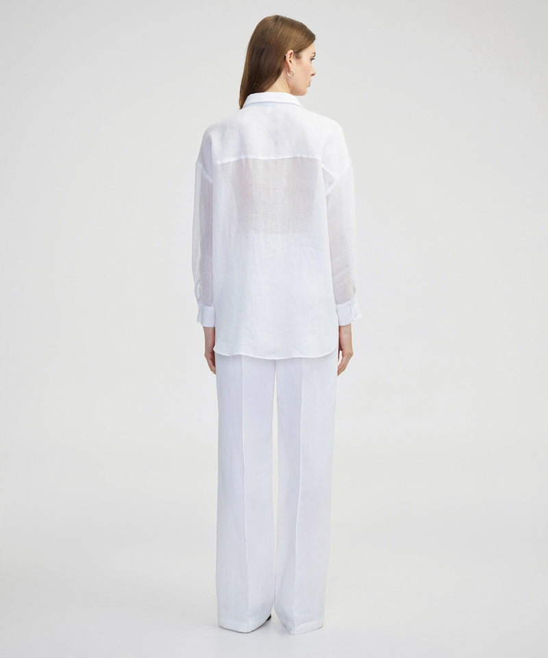 Ipekyol Loose Fit Linen Shirt White