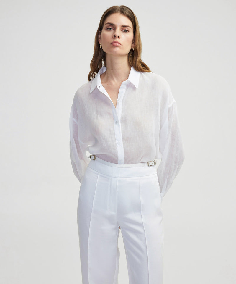 Ipekyol Loose Fit Linen Shirt White