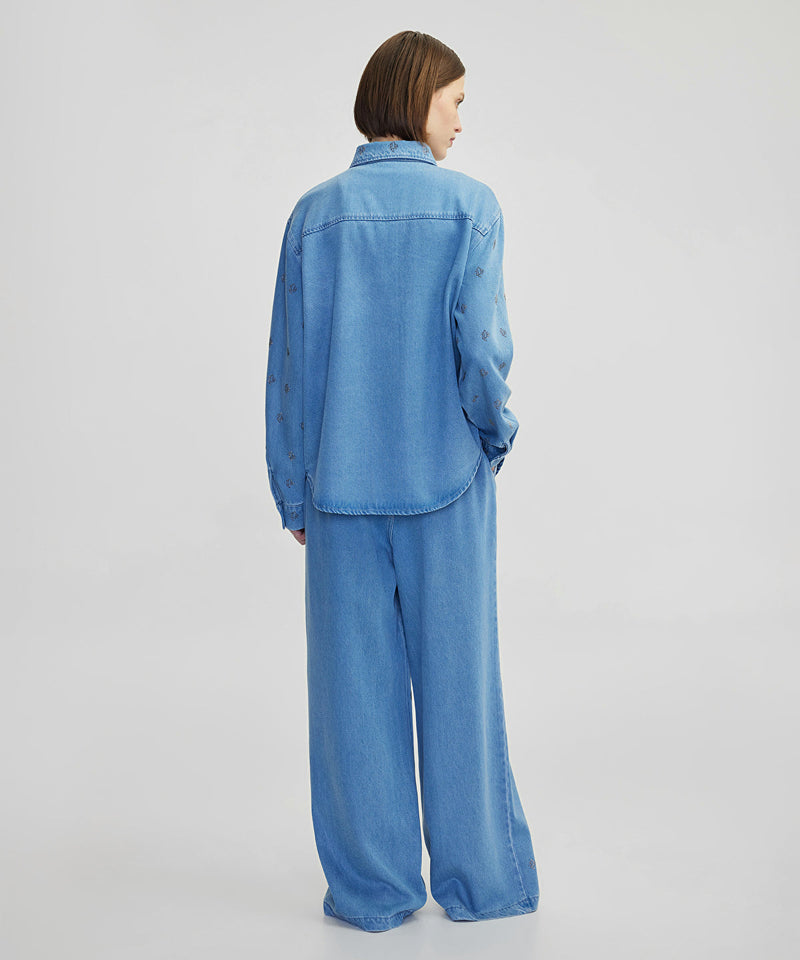 Ipekyol Monogram Hotfix Printed Image Blue