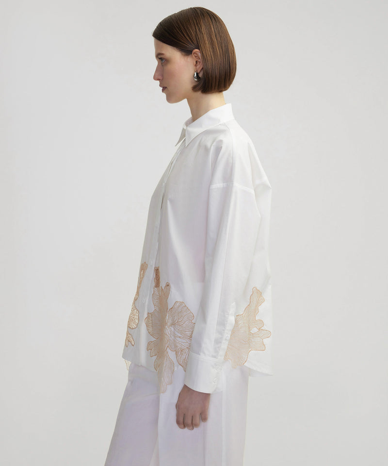Ipekyol Poplin Shirt With Contrast Transparent Details White