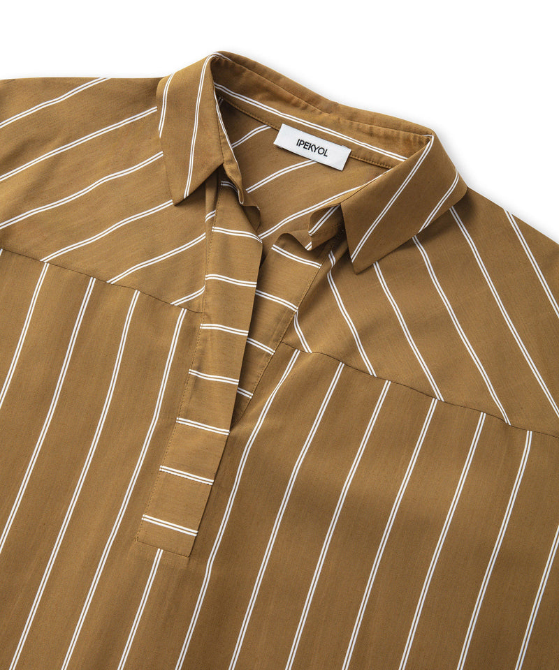 Ipekyol Striped Shirt Tobacco