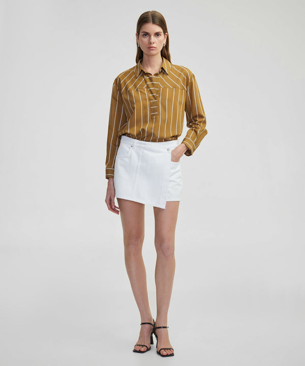 Ipekyol Striped Shirt Tobacco