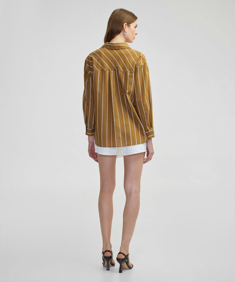 Ipekyol Striped Shirt Tobacco