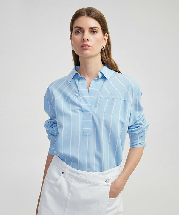 Ipekyol Striped Shirt Blue
