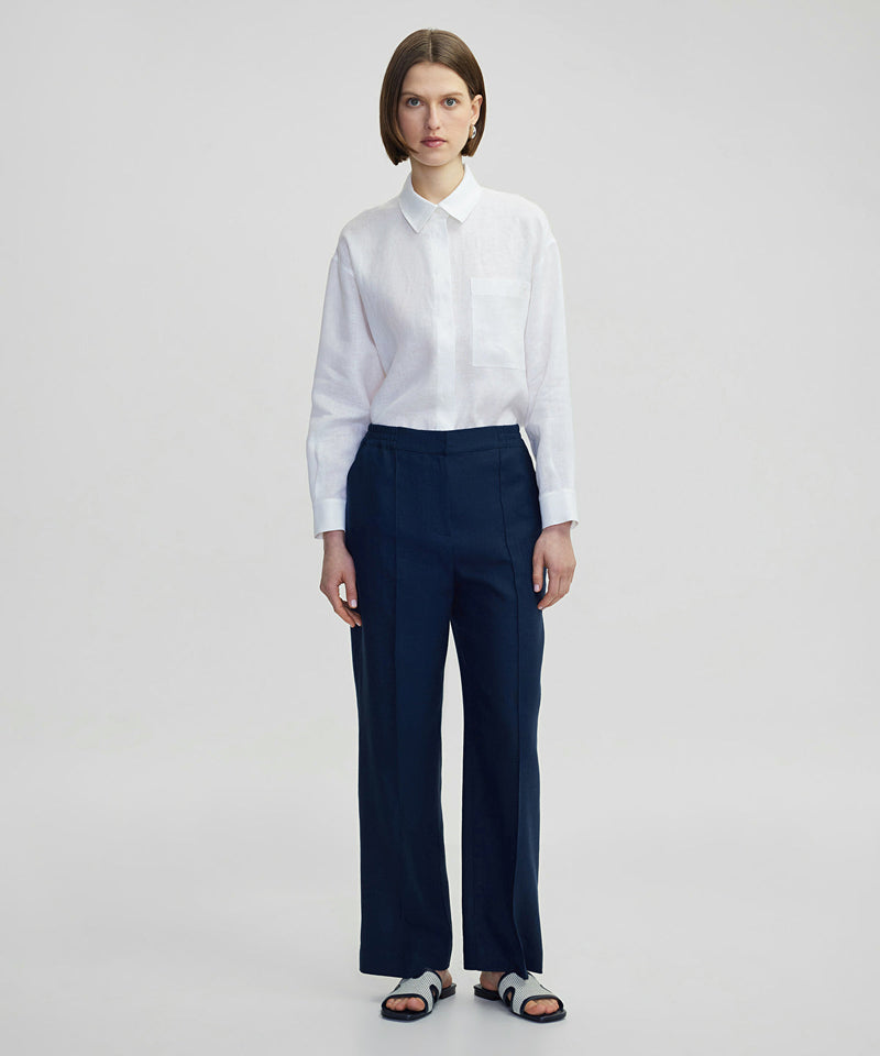 Ipekyol Linen Shirt With Hidden Placket White