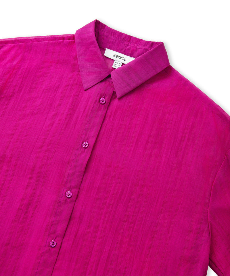 Ipekyol Off Shoulder Shirt Fuchsia