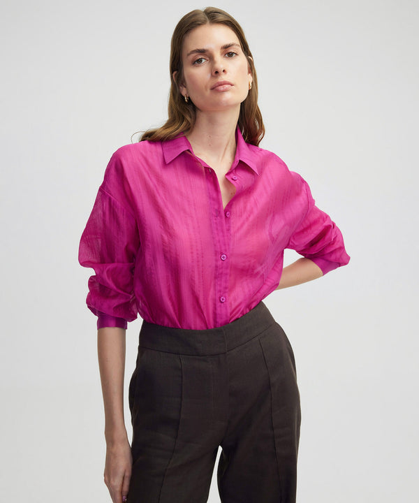 Ipekyol Off Shoulder Shirt Fuchsia