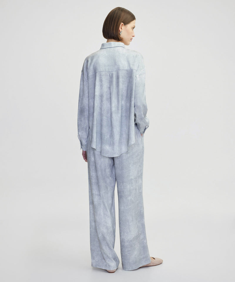 Ipekyol Hotfix Printed Relaxed Fit Shirt Grey