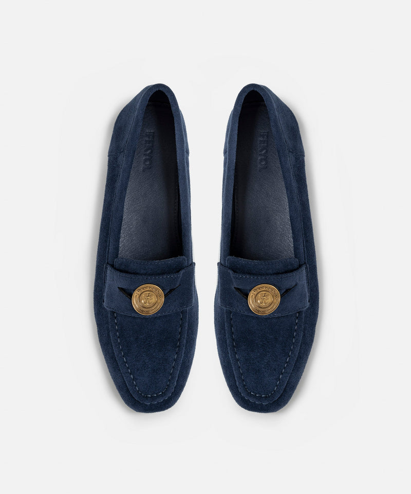 Ipekyol Suede Textured Shoes Navy