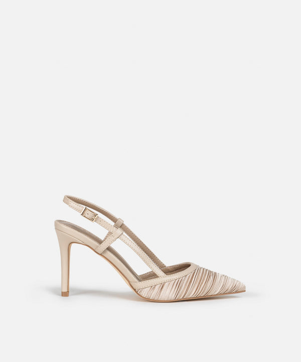 Ipekyol Textured Sling Back Heels Beige