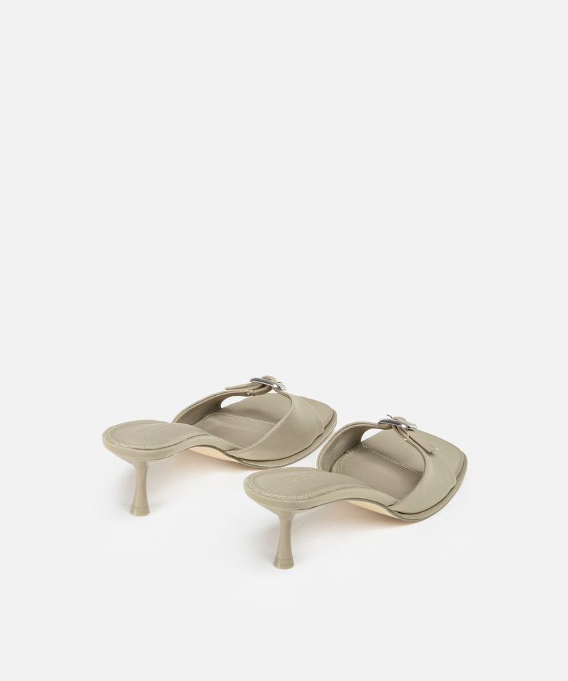 Ipekyol Metal Buckled Heeled Slippers Grey