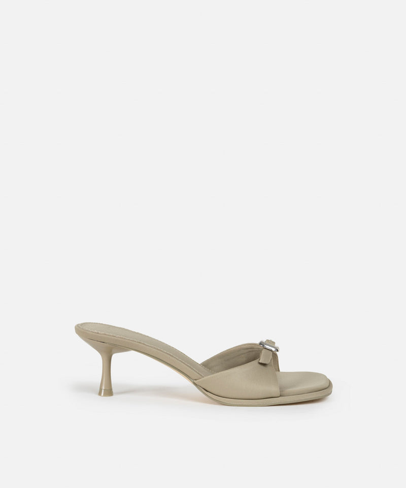 Ipekyol Metal Buckled Heeled Slippers Grey