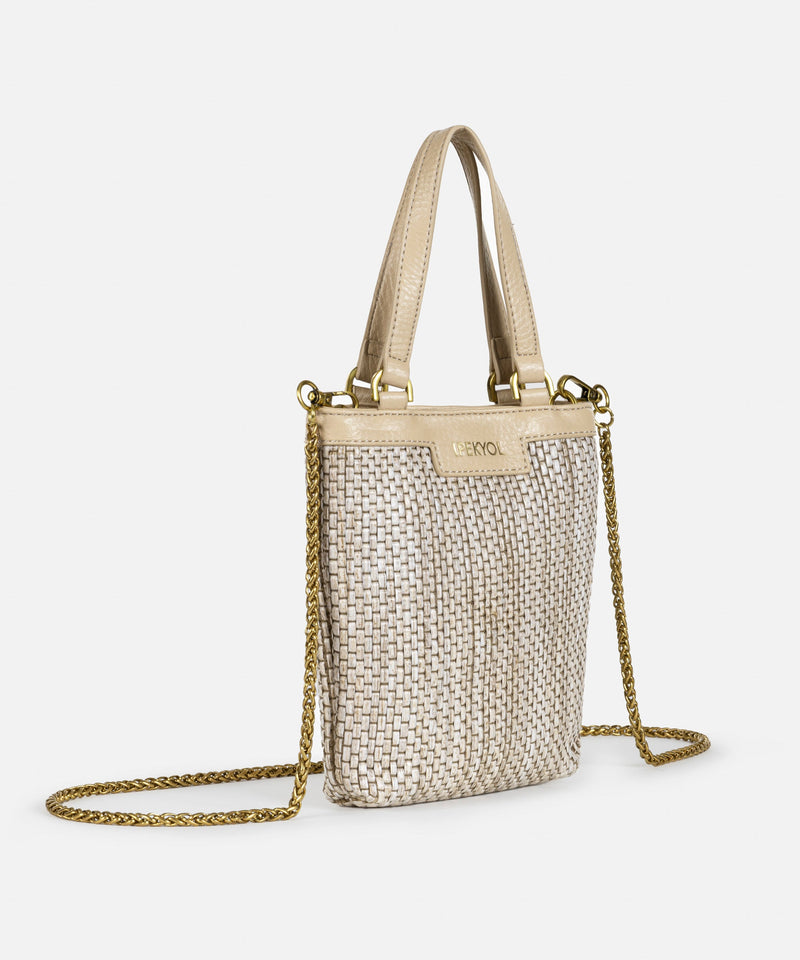 Ipekyol Contrast Textured Mini Bag Beige