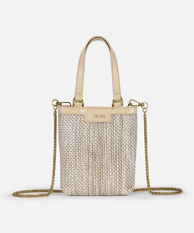 Ipekyol Contrast Textured Mini Bag Beige