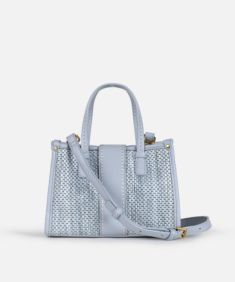 Ipekyol Contrast Textured Mini Tote Bag Blue