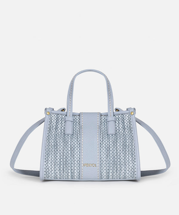 Ipekyol Contrast Textured Mini Tote Bag Blue