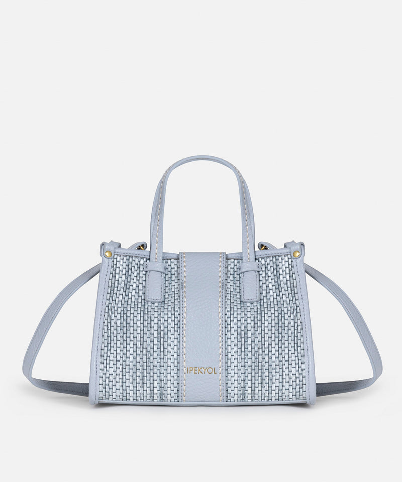 Ipekyol Contrast Textured Mini Tote Bag Blue