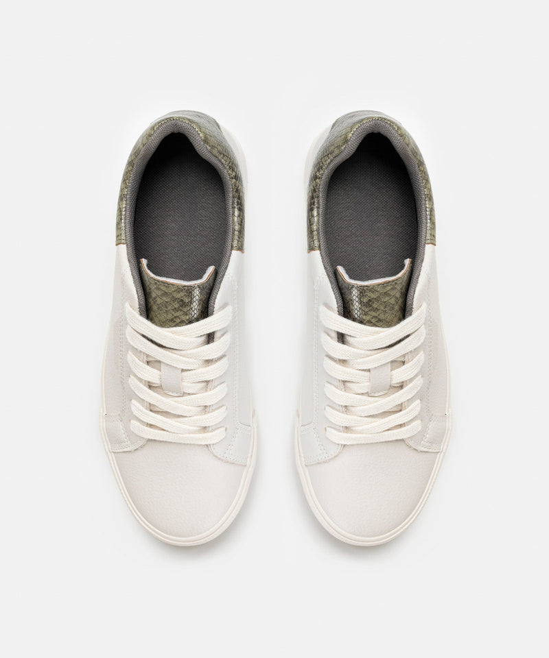 Ipekyol Color Block Lace-Up Sneakers Cream