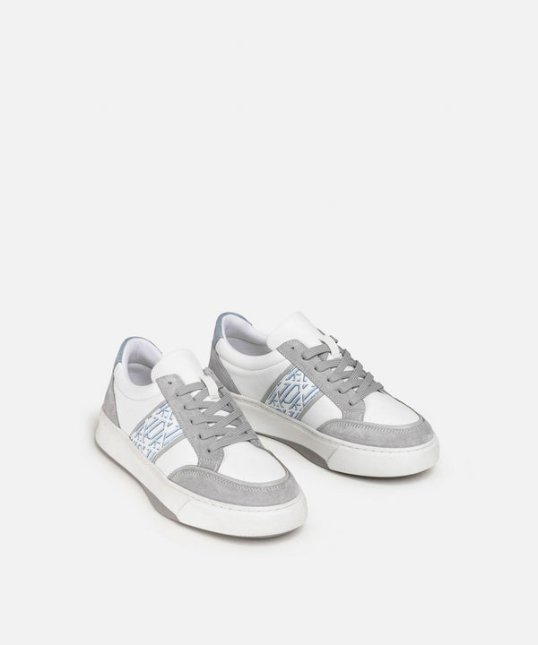 Ipekyol Monogram Pattern Mix Sneakers Blue