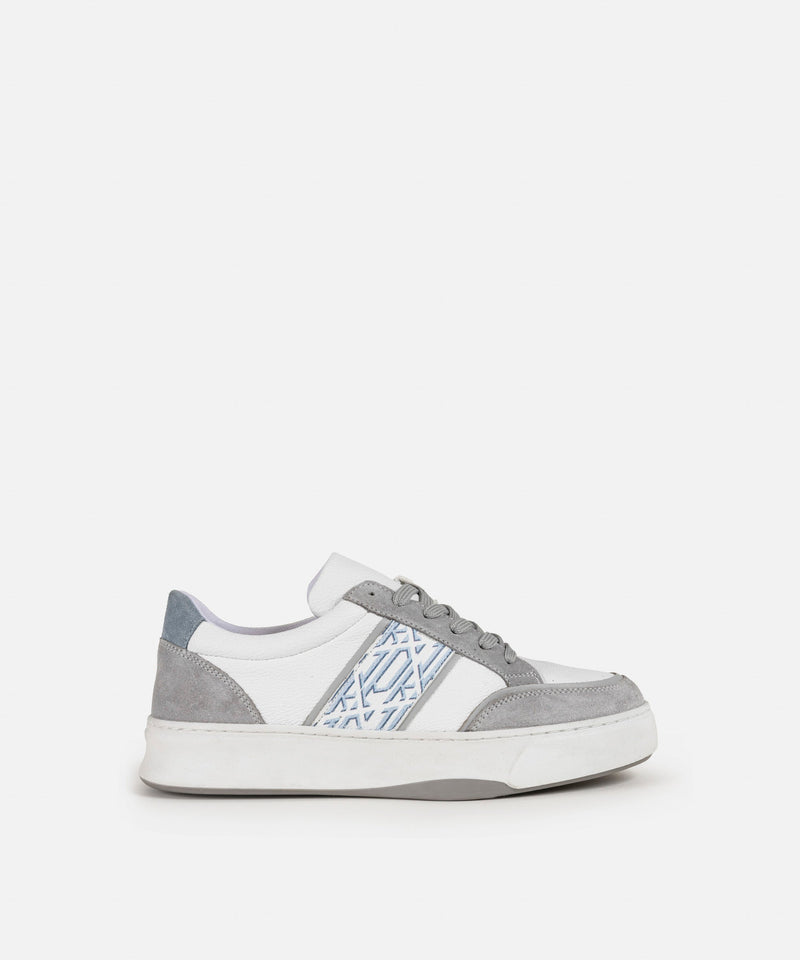 Ipekyol Monogram Pattern Mix Sneakers Blue