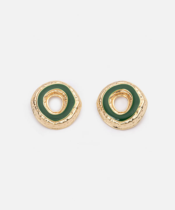 Ipekyol Contrast Resin Metal Earrings Green