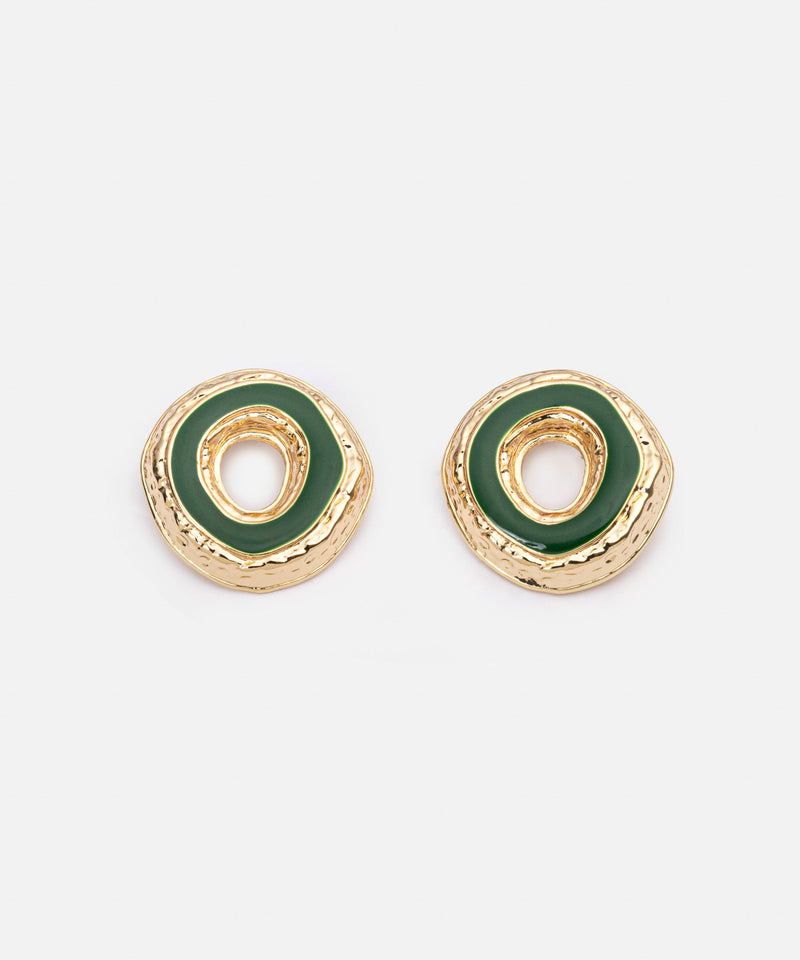 Ipekyol Contrast Resin Metal Earrings Green