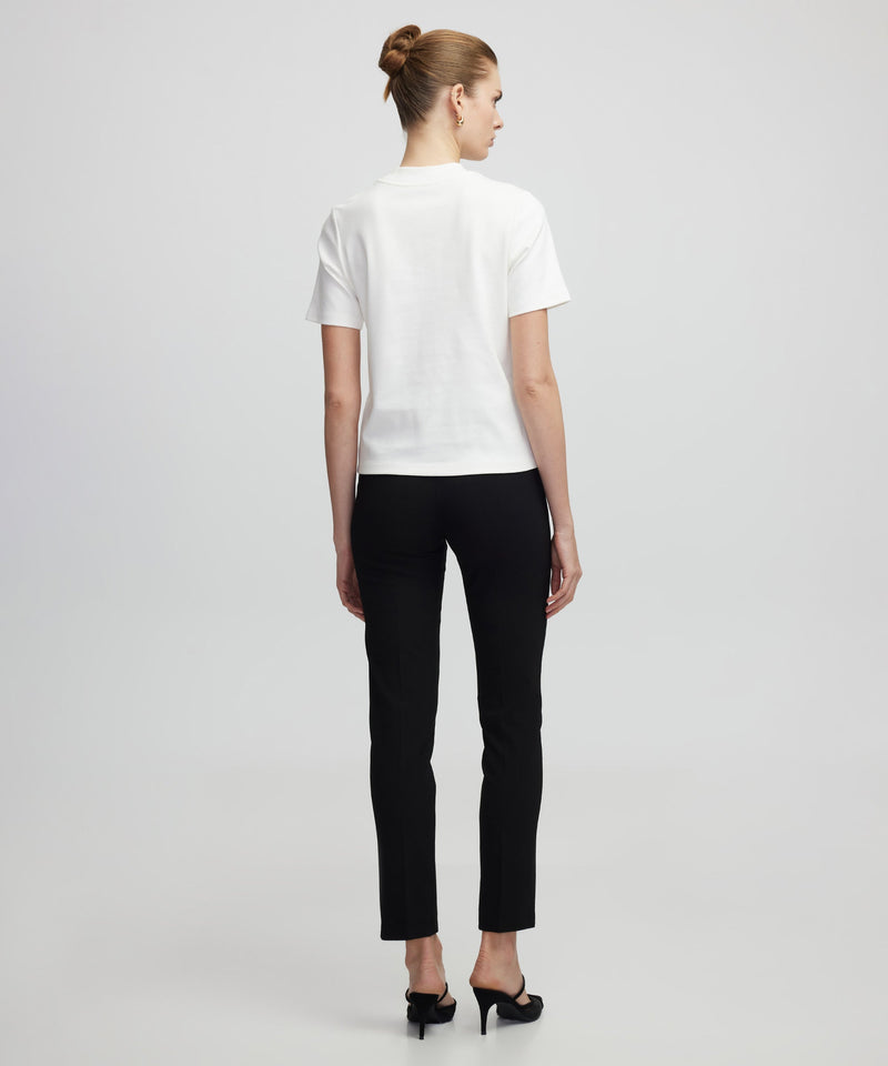 Ipekyol Basic High Collar T-Shirt White