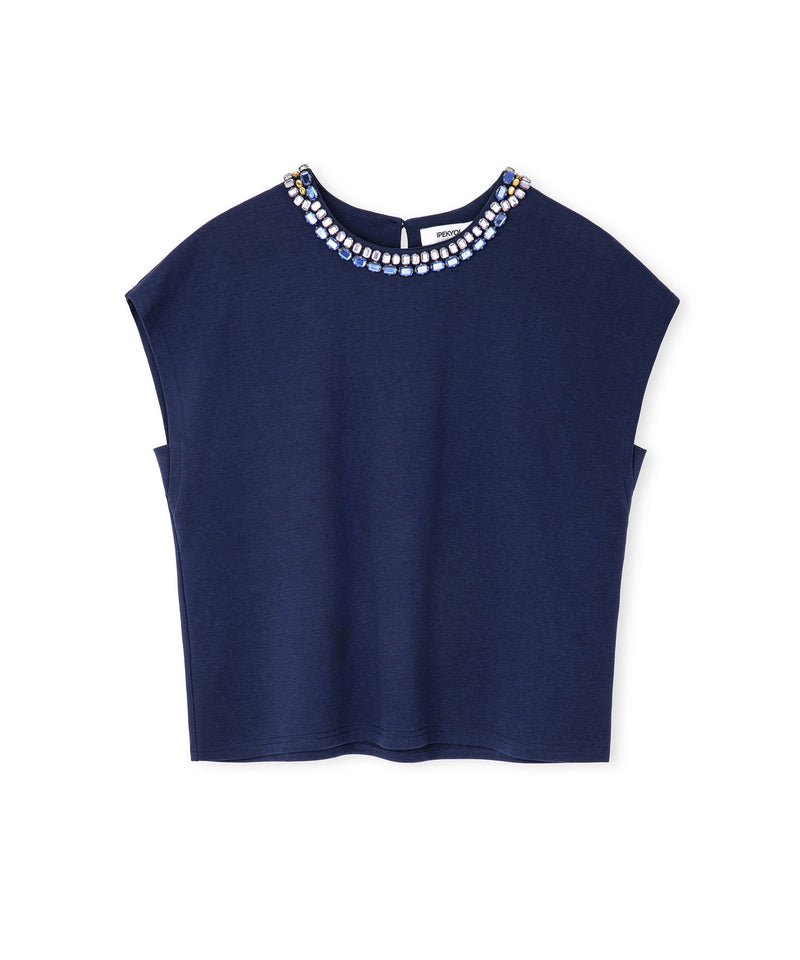 Ipekyol T-Shirt With Contrast Accessories Navy