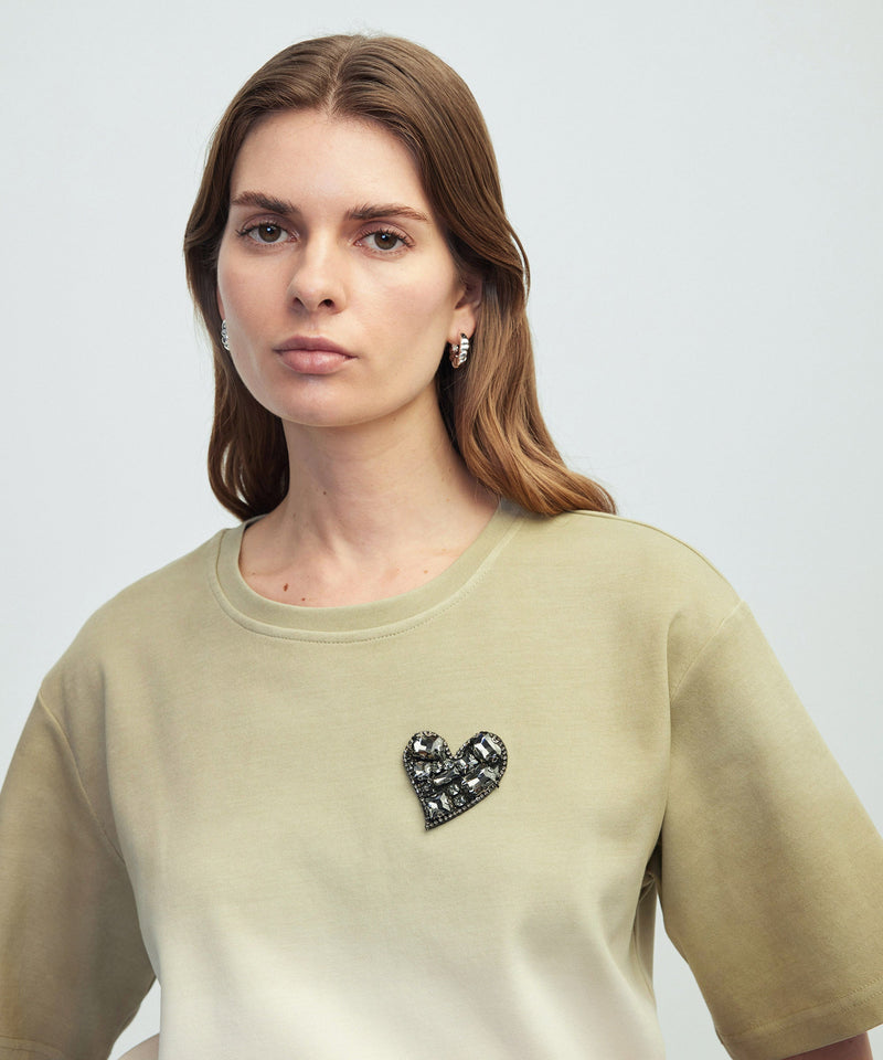 Ipekyol Heart Applique T-Shirt Natural