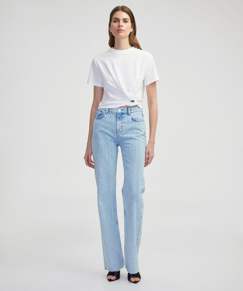 Ipekyol Asymmetrical Twisted Accessory T-Shirt Off White