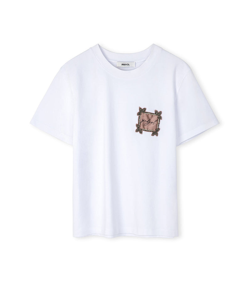 Ipekyol T-Shirt With Visual Print Stones White