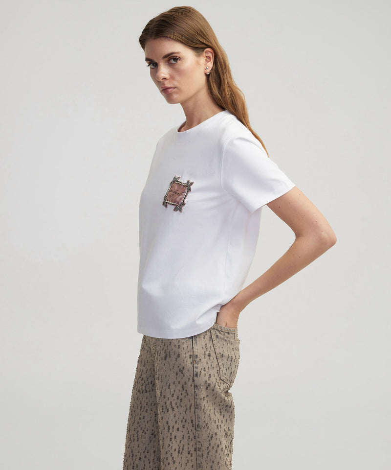 Ipekyol T-Shirt With Visual Print Stones White