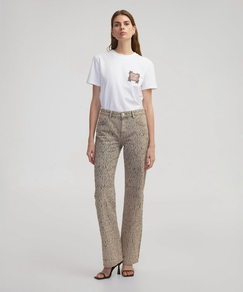 Ipekyol T-Shirt With Visual Print Stones White