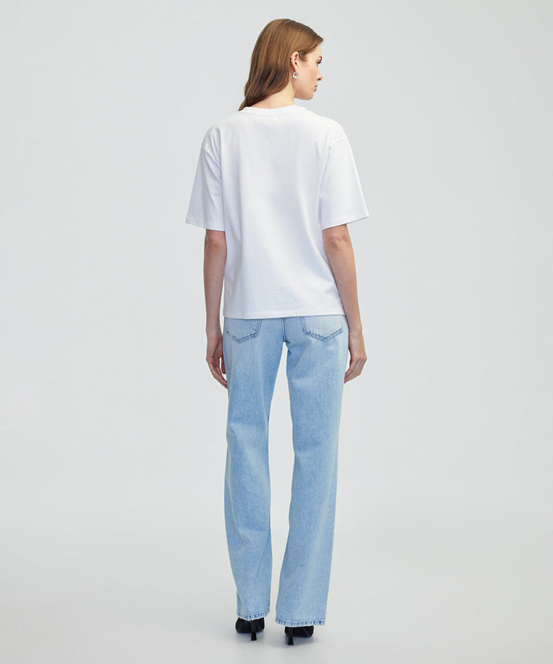 Ipekyol Asymmetrical Twisted T-Shirt White