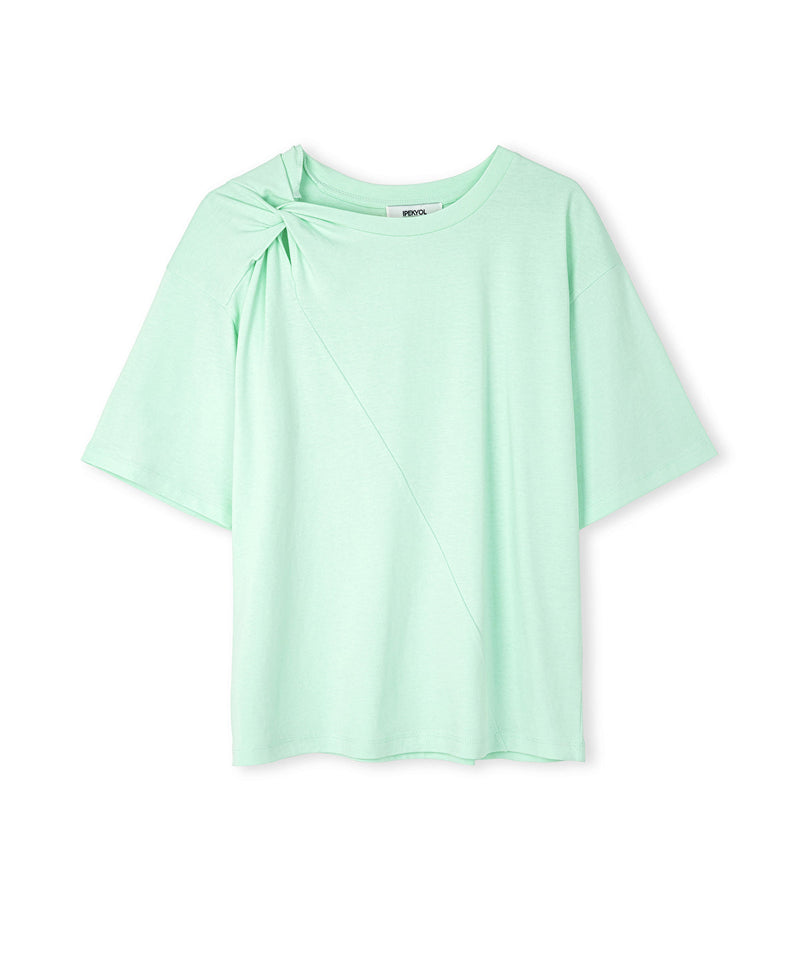 Ipekyol Asymmetrical Twisted T-Shirt Mint Green
