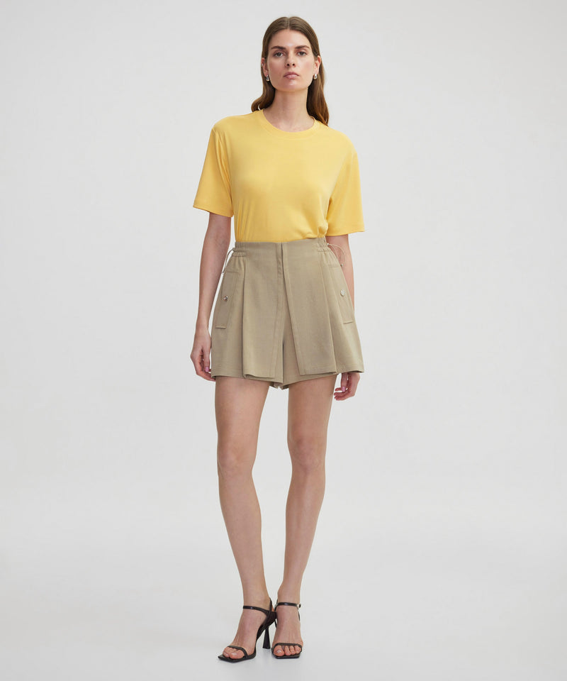 Ipekyol Basic Crew Neck T-Shirt Apricot