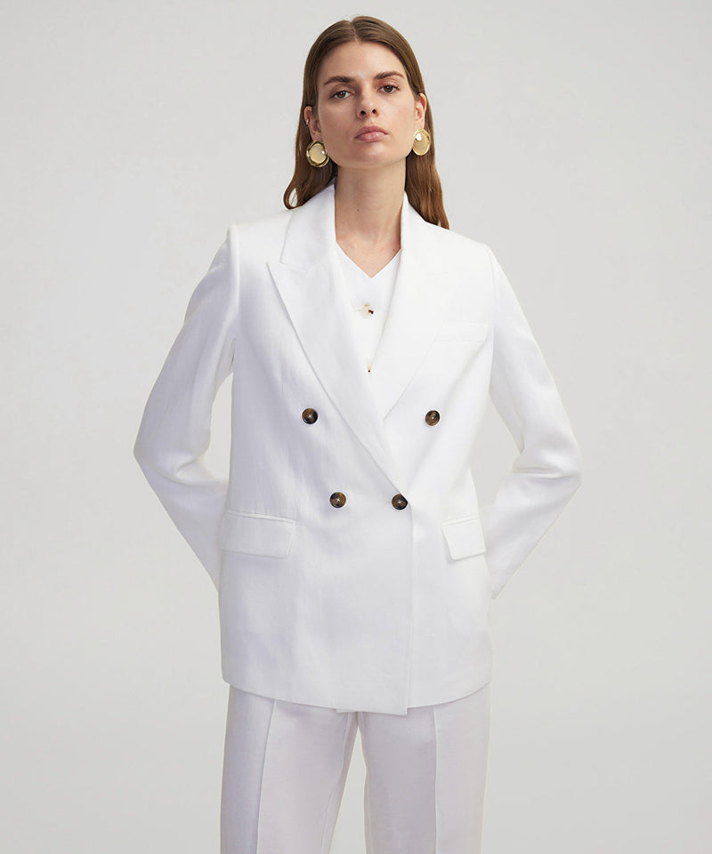 Ipekyol Padded Double Breasted Jacket White