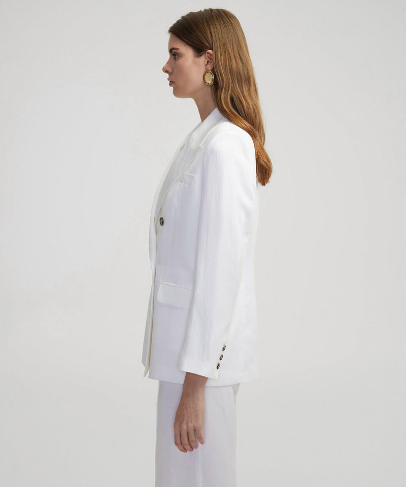 Ipekyol Padded Double Breasted Jacket White