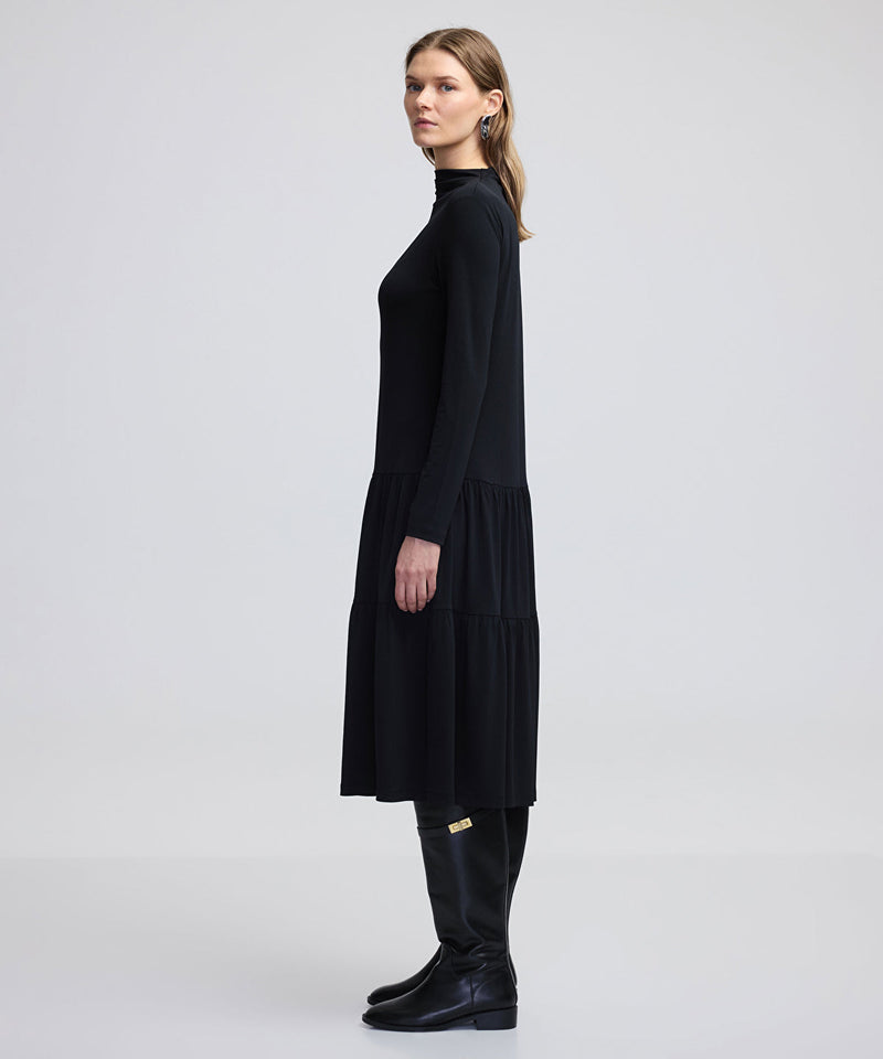 Ipekyol Pleated Knit Dress Black