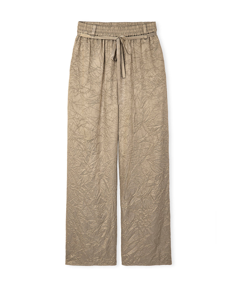 Ipekyol Textured Elastic Waist Trousers Khaki