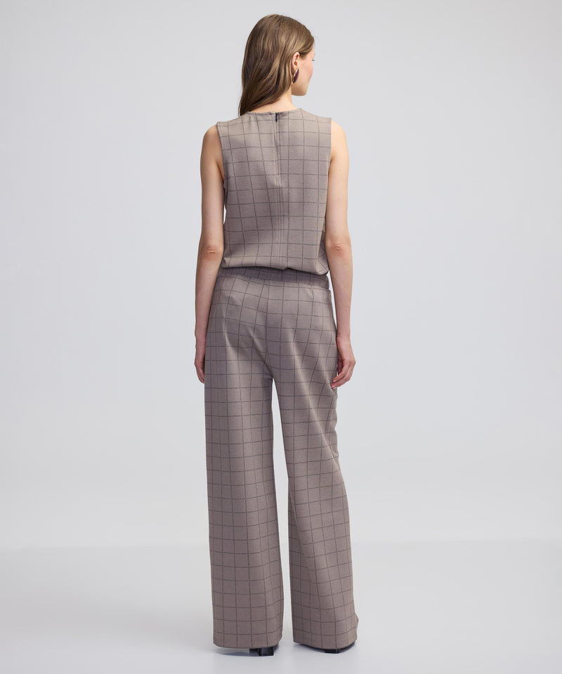 Ipekyol Square Pattern Trousers Mink