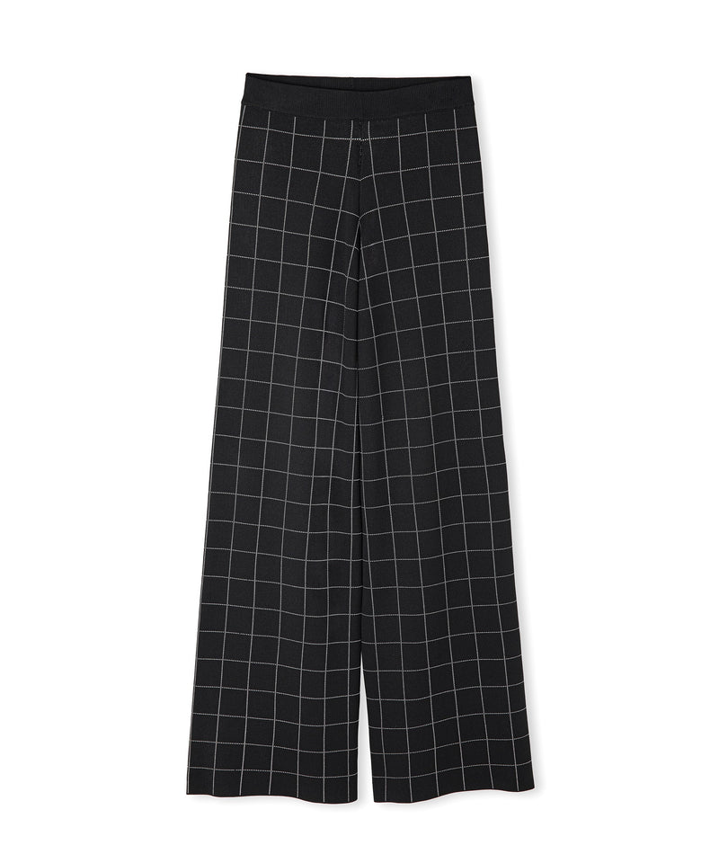 Ipekyol Square Pattern Knitted Trousers Black