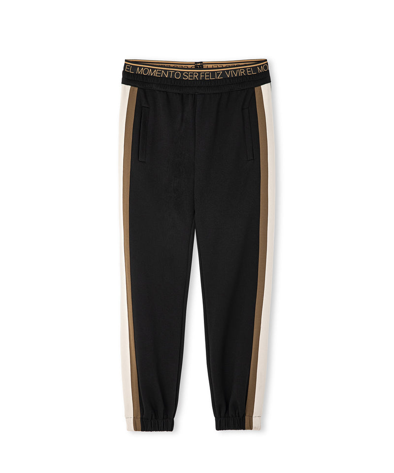 Ipekyol Slogan Jacquard Jogger Pants Black