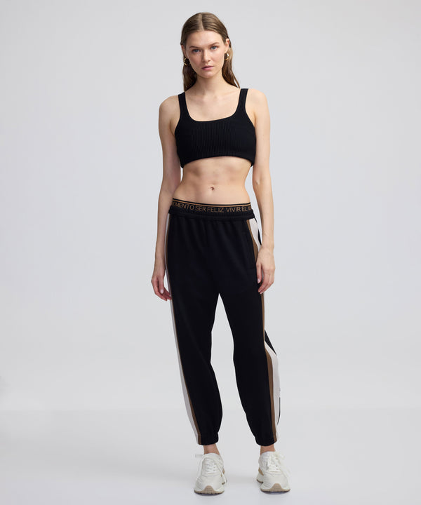 Ipekyol Slogan Jacquard Jogger Pants Black