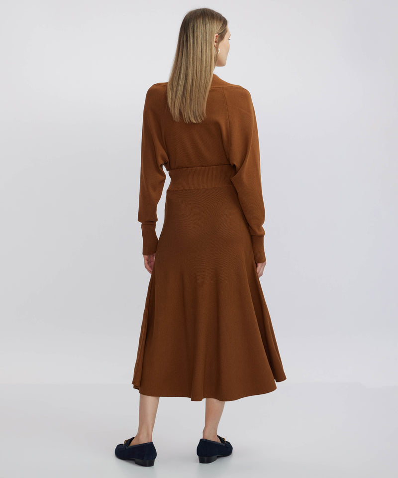 Ipekyol Flounce Knit Skirt Caramel